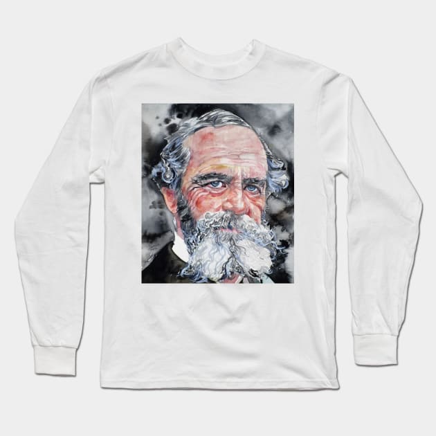 WILLIAM JAMES - watercolor portrait Long Sleeve T-Shirt by lautir